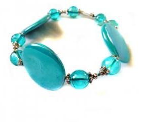 Sprayed shell bracelet peacock collection blue